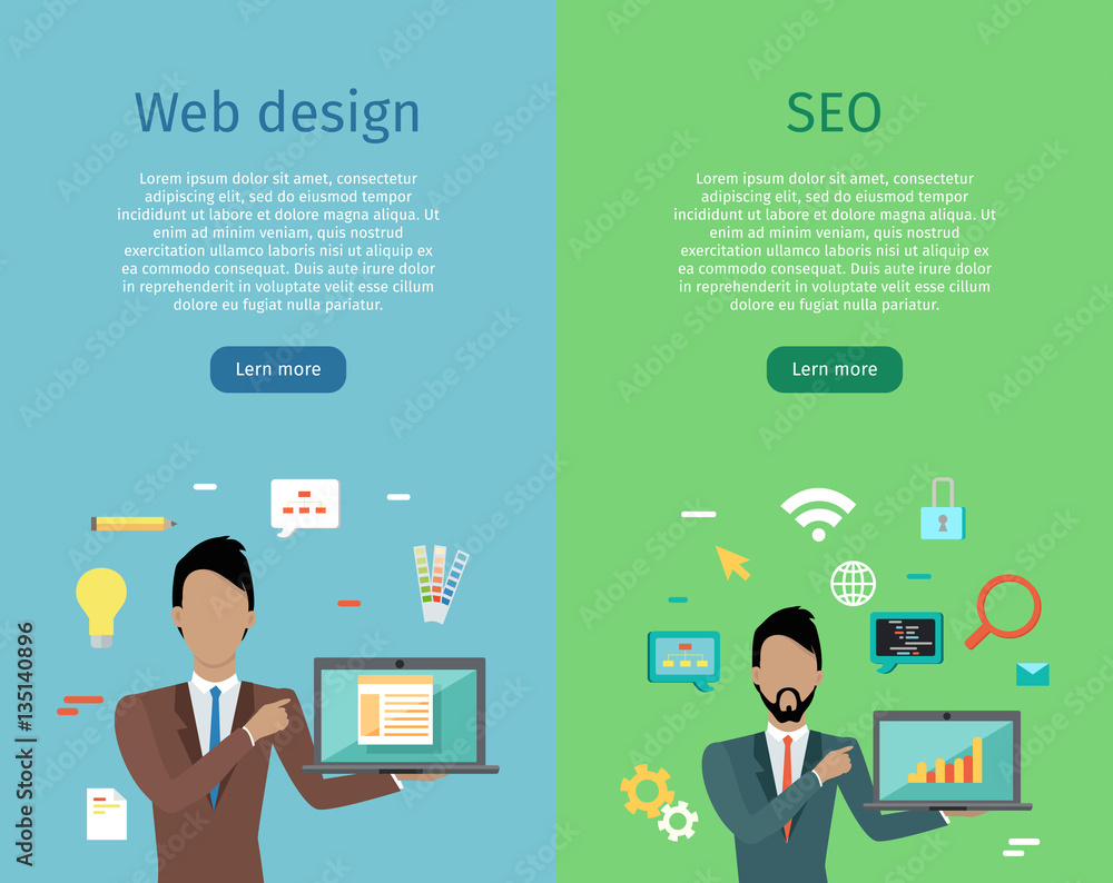 Web Design, SEO Infographic Set Web Design, SEO Infographic Set