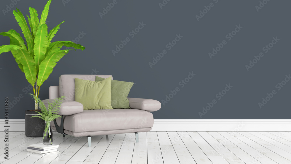 Modern bright interior . 3D rendering Modern bright interior . 3D rendering