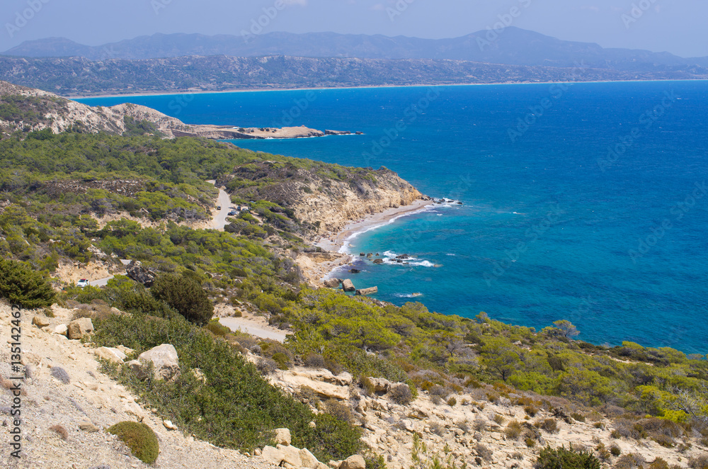 Coast of Rhodes island, Greece