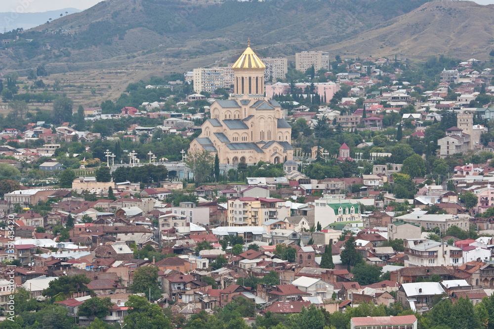 Top view of Tbilisi. Tbilisi is the capital of Georgia