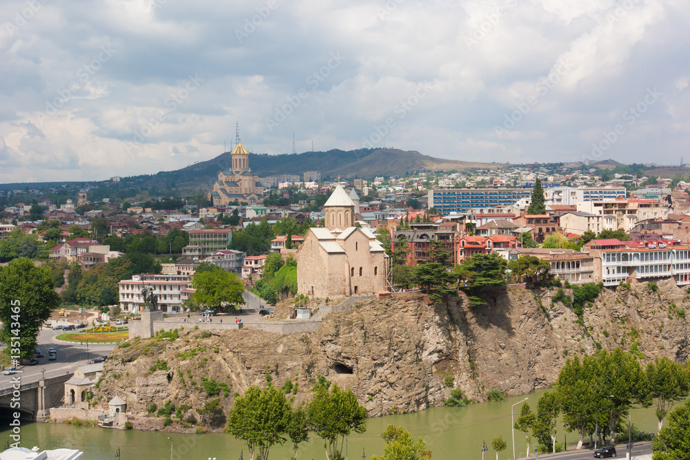 Top view of Tbilisi. Tbilisi is the capital of Georgia