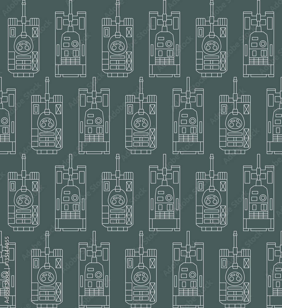 seamless military pattern with tanks
