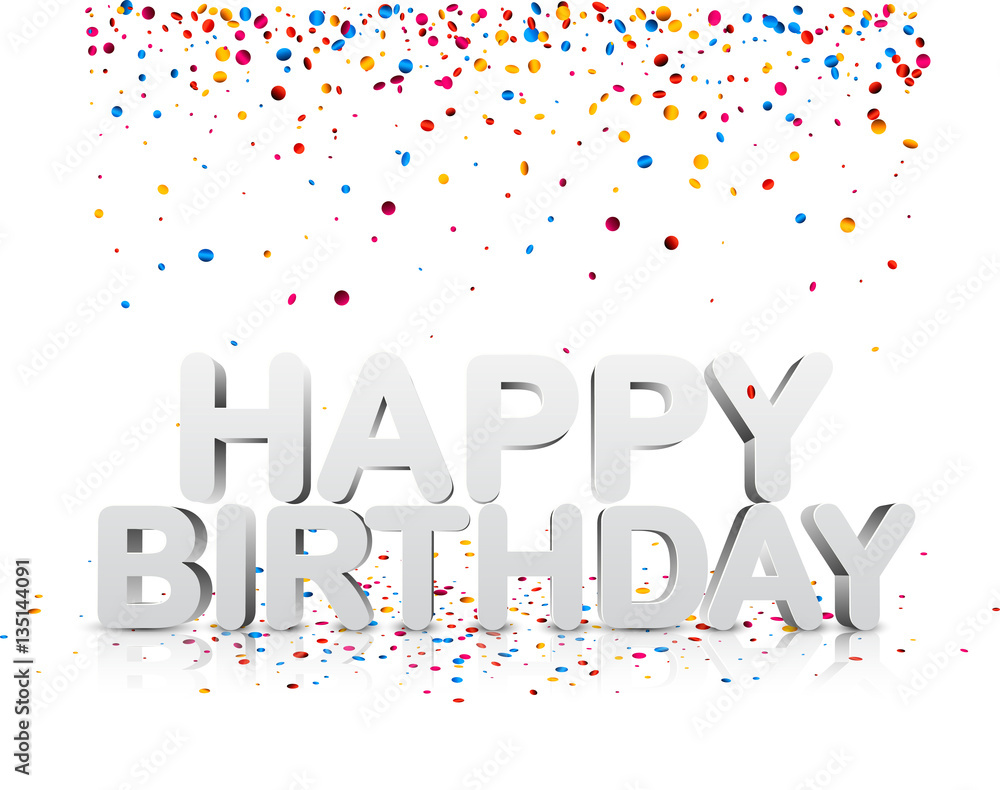 Happy birthday background with confetti. Happy birthday background with confetti.
