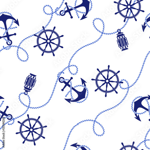 錨と舵輪パターン