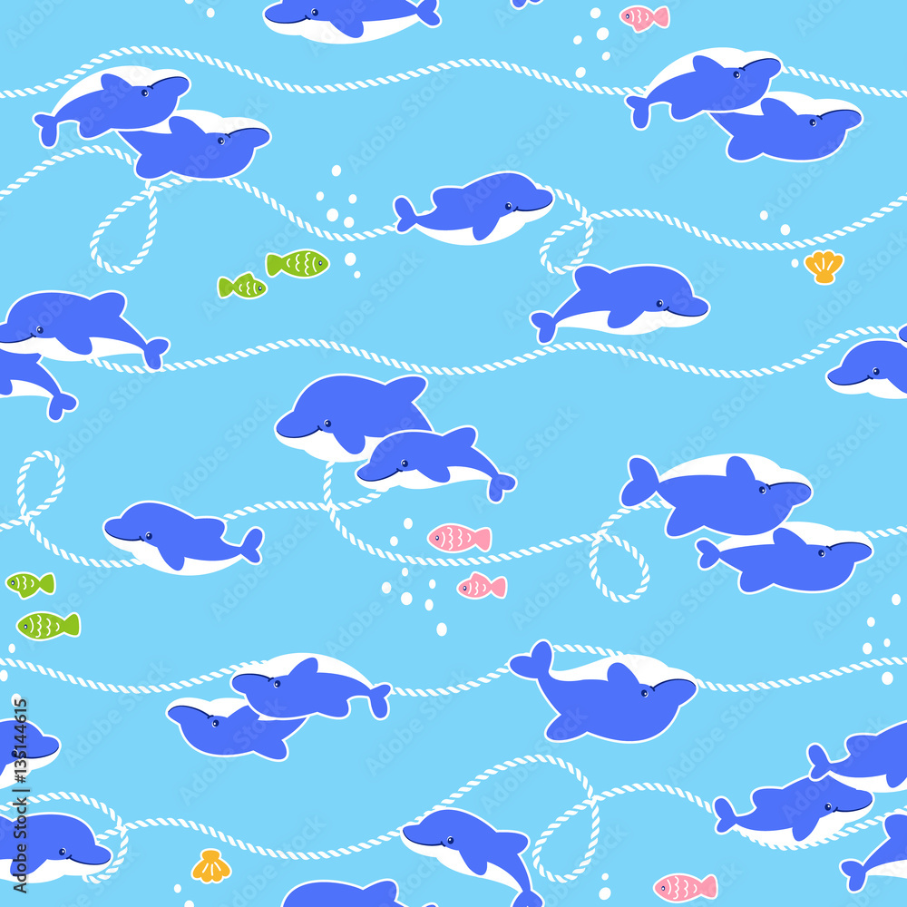 Obraz premium イルカの柄
