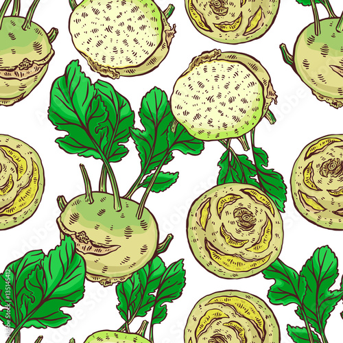 seamless ripe kohlrabi