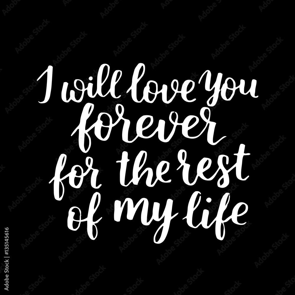 handwritten lettering quote about love to valentines day design or wedding invitation or poster, home decor and other, calligraphy vector illustration. White ink on black isolated background. handwritten lettering quote about love to valentines day design or wedding invitation or poster, home decor and other, calligraphy vector illustration. White ink on black isolated background.