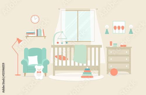 Vector nursery interior