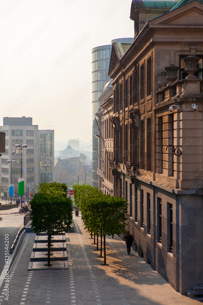 Fototapeta premium Brussels city center street