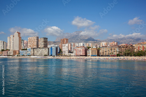 The coast of Mediterranean resort Benidorm © artjazz