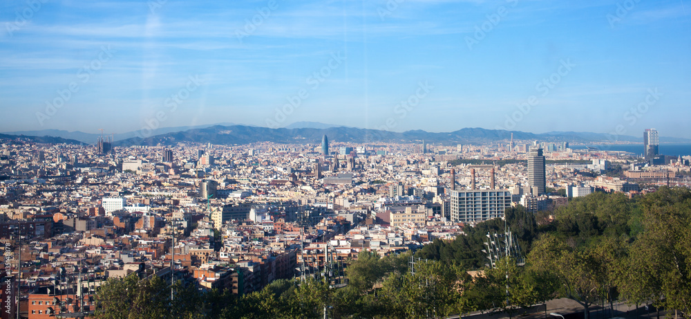 Bird's eye view of Barcelona