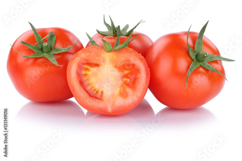 Tomaten Tomate frisch geschnitten Freisteller freigestellt isoli