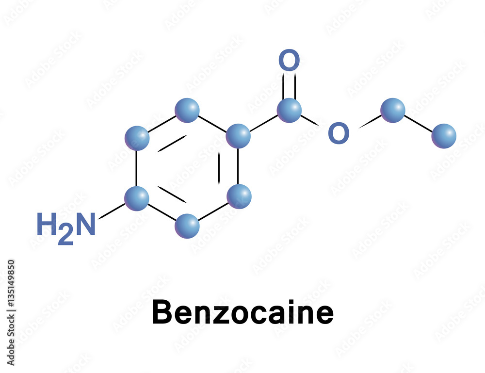 Benzocaine is local anesthetic, a topical pain reliever or in cough