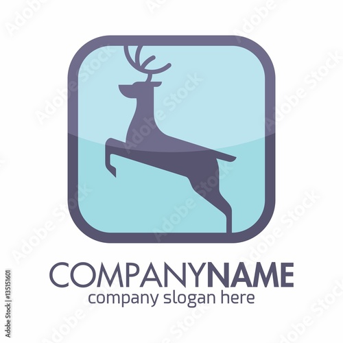 Deer logo icon vector template