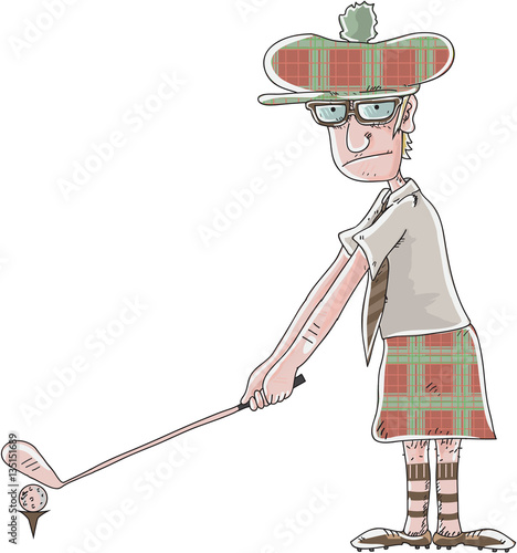 Man playing golf illustration 3