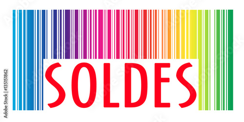 Concept of barcode with sales text printed on it