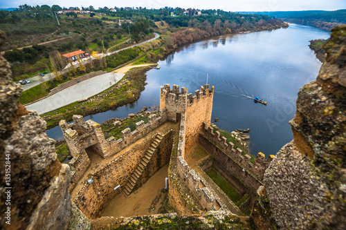 January 04, 2017: Inside the walls of the castle of Almourol, Portugal photo