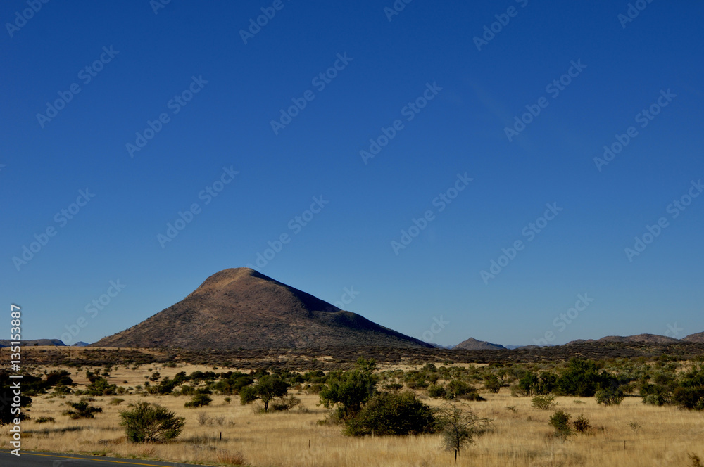 Steppe in der namibischen Kalahari