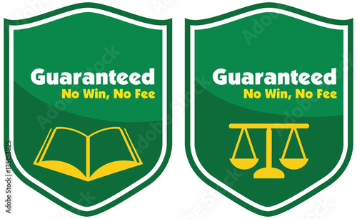 Guaranteed No win, No Fee label badge