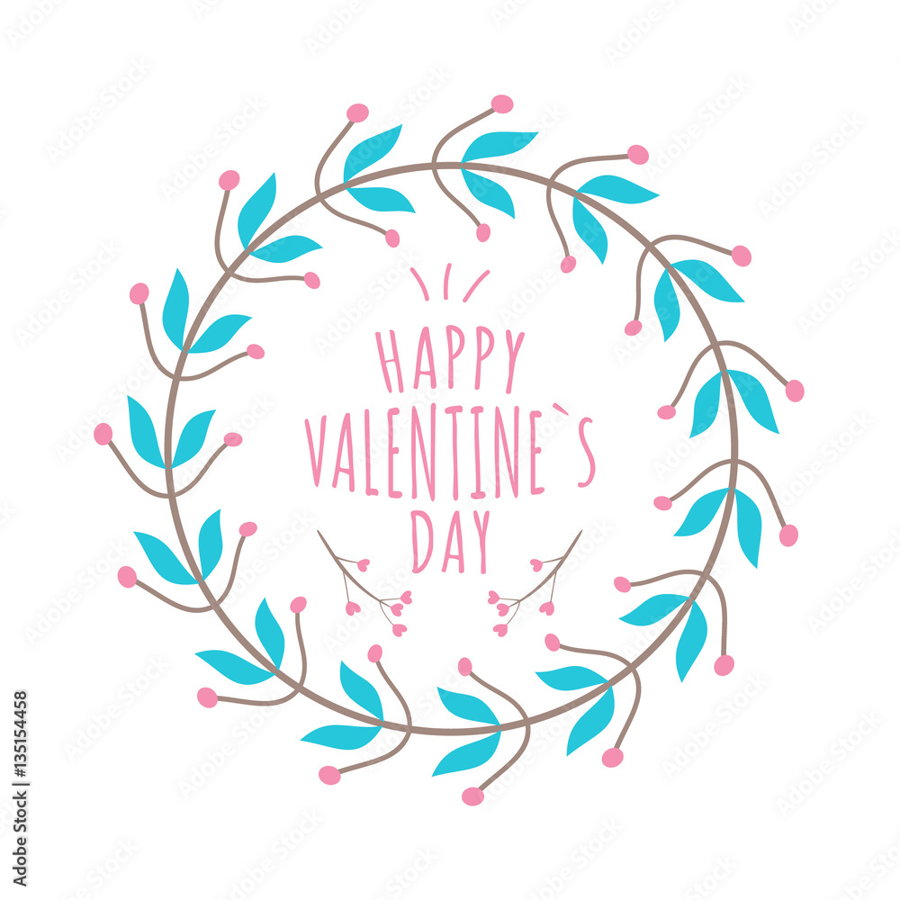 Decorative Floral Frame. Hand drawn design elements. Happy Valentines Day. Decorative Floral Frame. Hand drawn design elements. Happy Valentines Day.