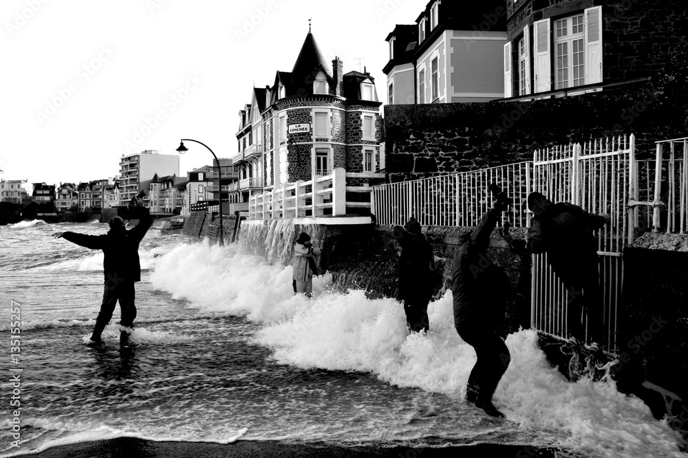 Fototapeta premium submergés par une vague