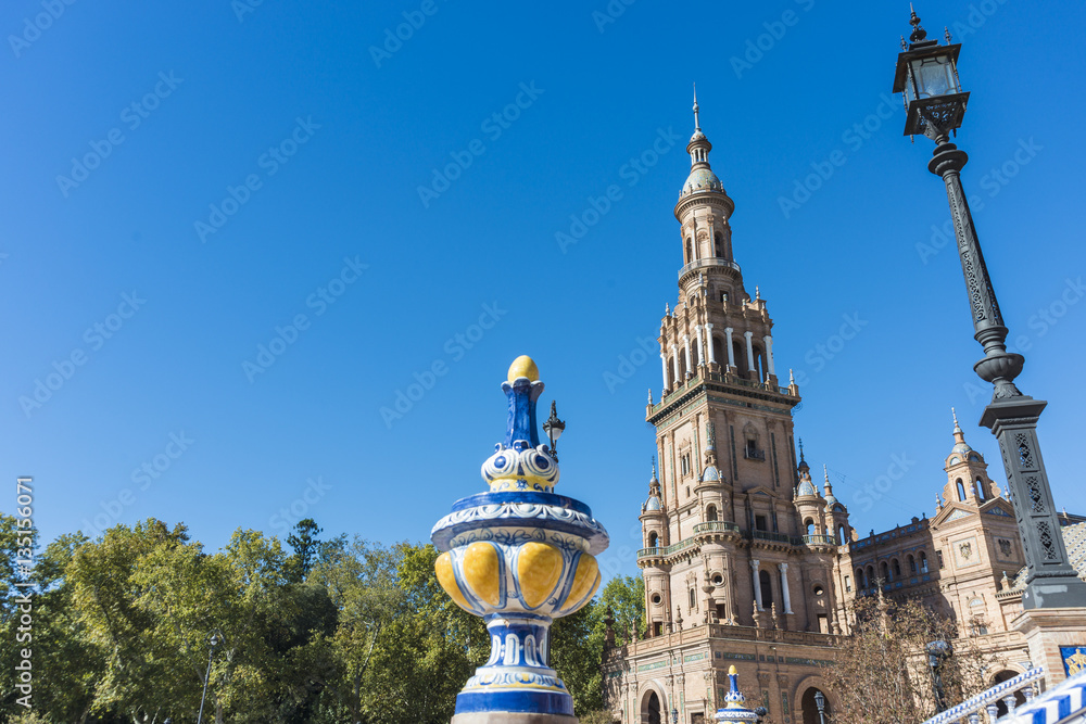 Spain Square in Seville, Andalusia, Spain. Spain Square in Seville, Andalusia, Spain.