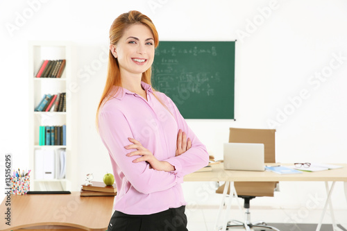Young teacher at lesson in ...