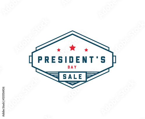 Presidents day vector typography.