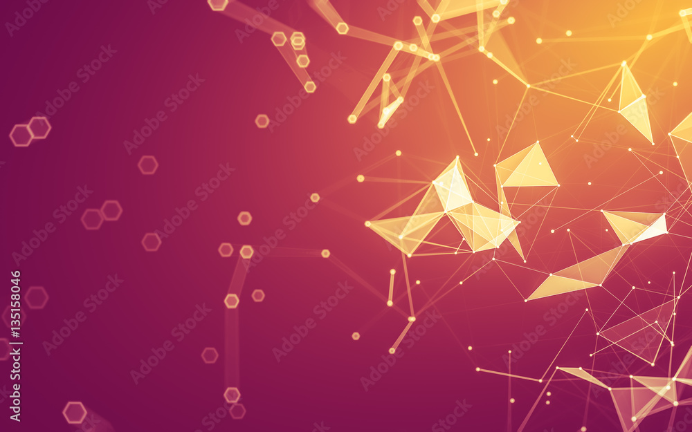 Abstract polygonal space low poly dark background, 3d rendering Abstract polygonal space low poly dark background, 3d rendering