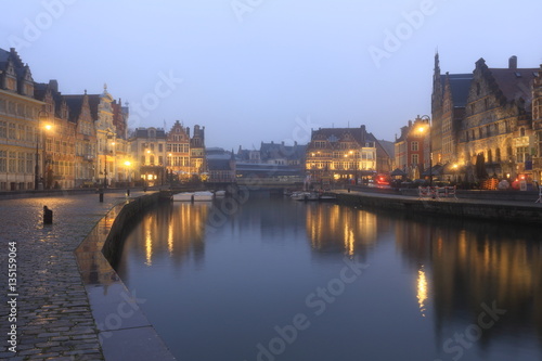 Gent rainy evening, Belgium 