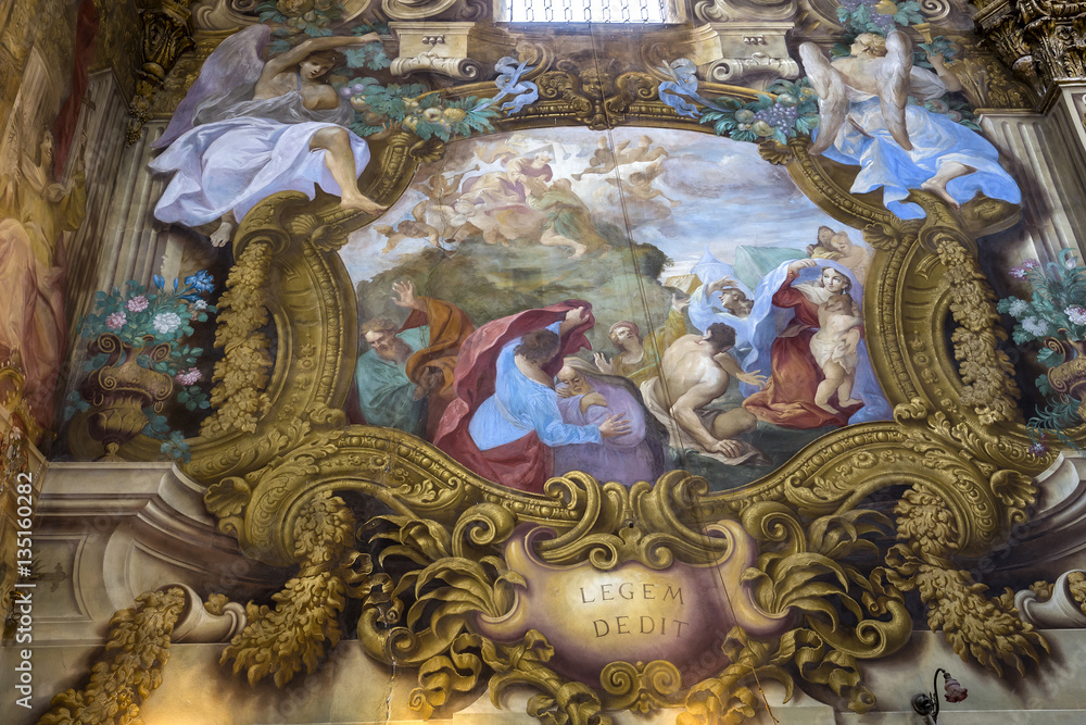 Fototapeta premium interiors and details of Pisa charterhouse, Pisa, Italy