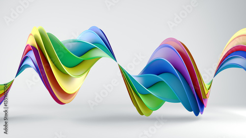 Rainbow spectrum twisted 3D...