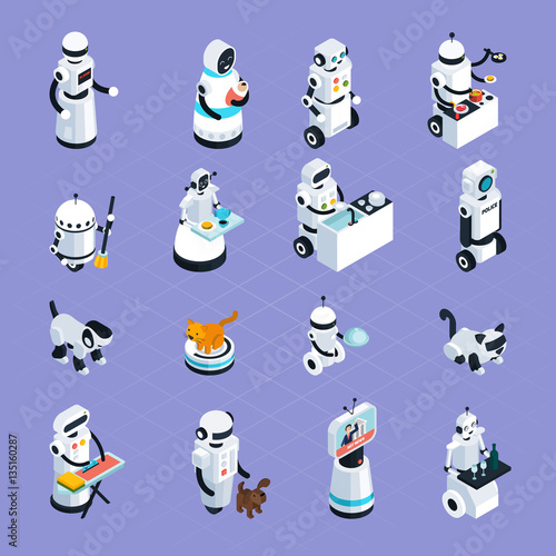 Home Robots Isometric Collection