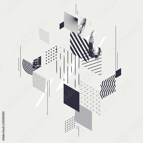 Abstract modern geometric composition