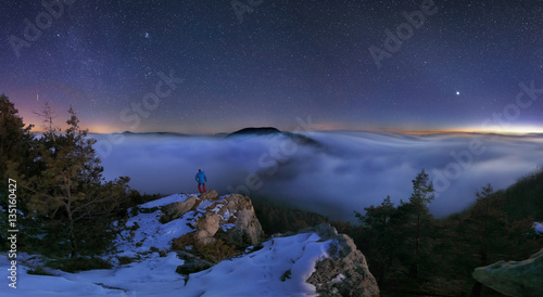 Mountain night landscape panorama © TTstudio