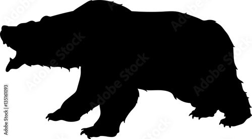 Huge bear vector silhouette