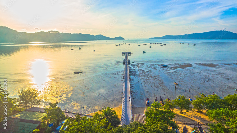 Naklejka premium Palai pier close to Chalong pier