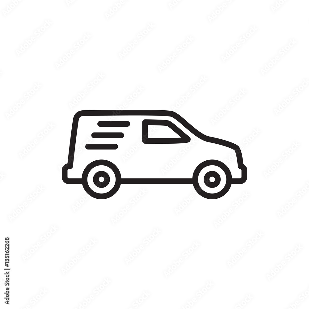 delivery car icon illustration
