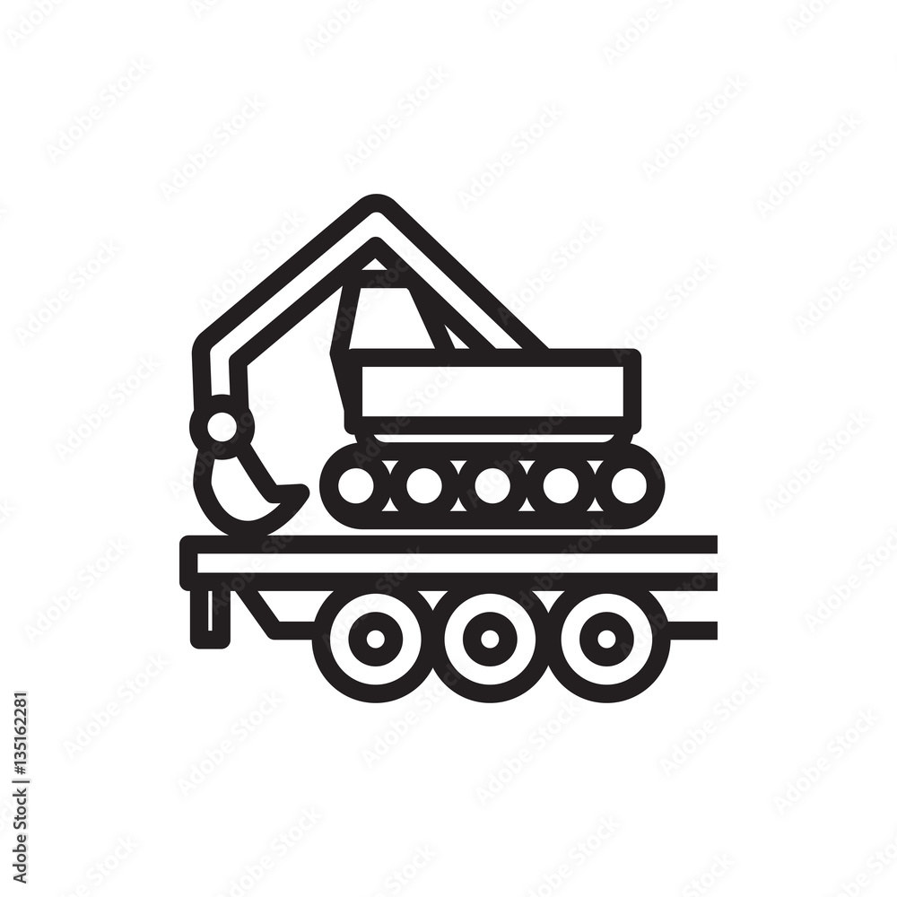 cargo crane icon illustration