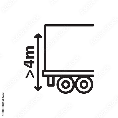 cargo height icon illustration