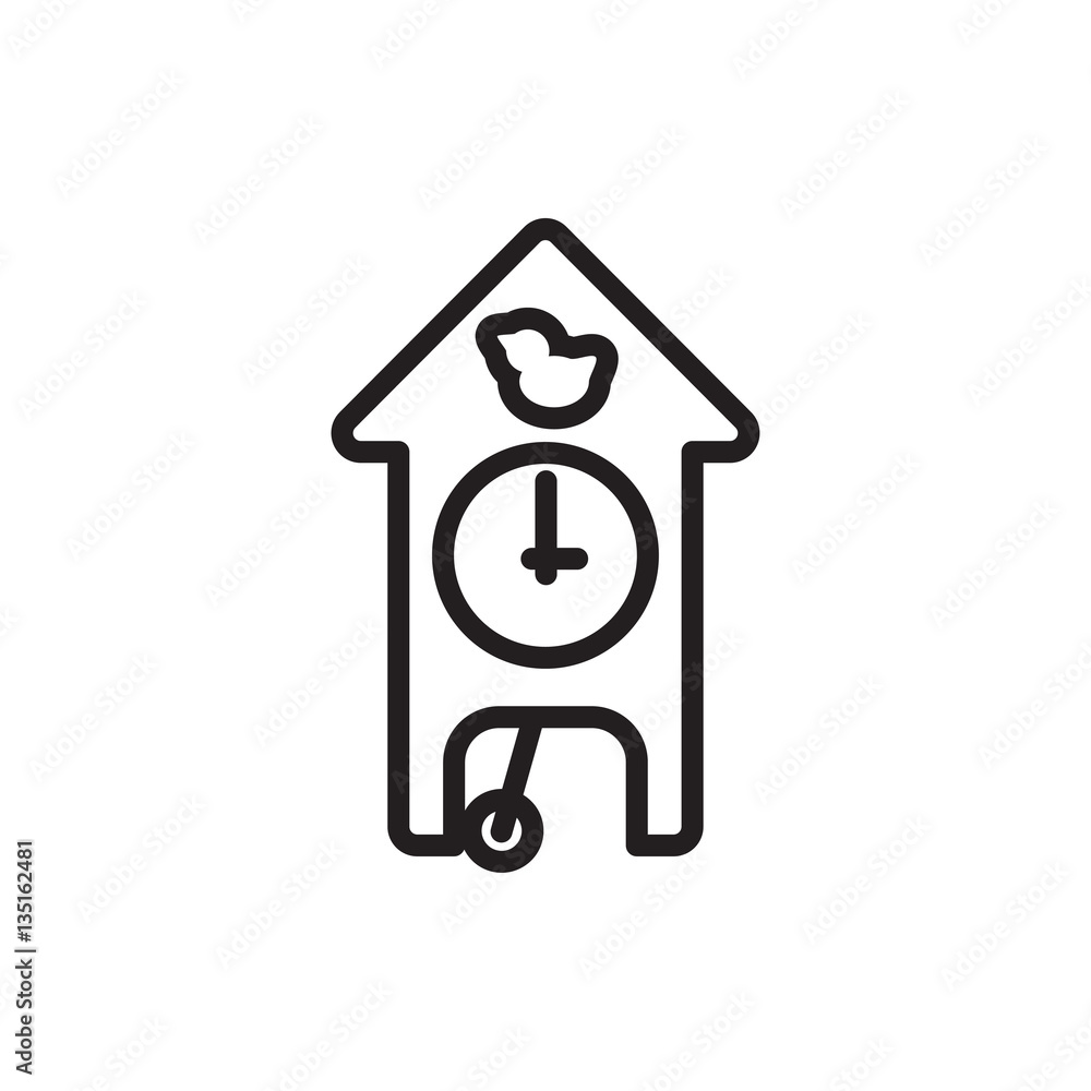 cuckoo clock icon illustration cuckoo clock icon illustration