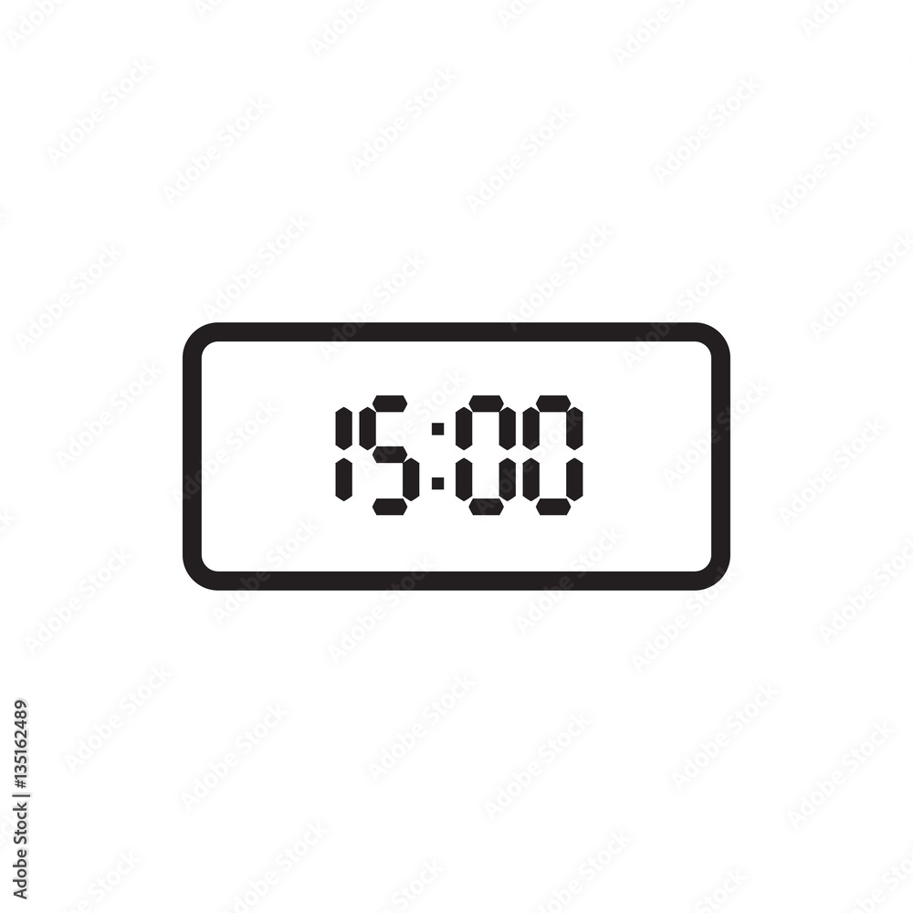 digital clock icon illustration digital clock icon illustration