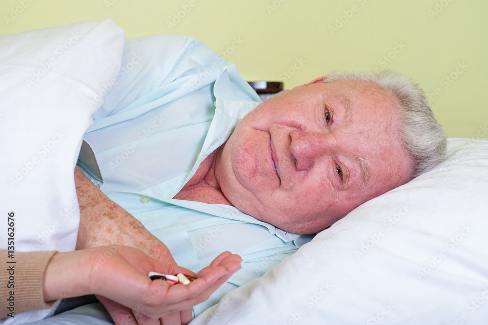 Bedridden elderly man Bedridden elderly man