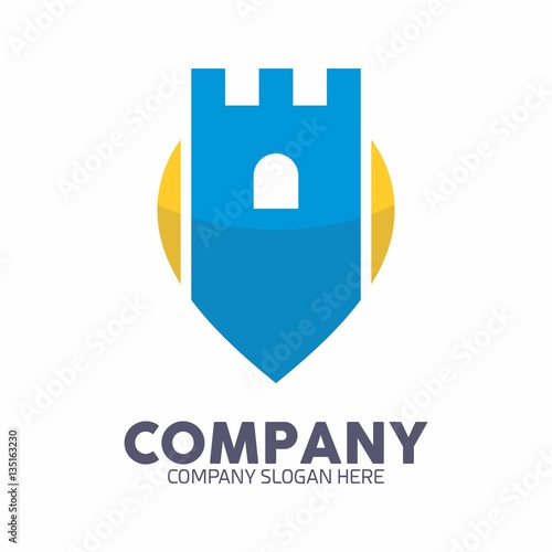 Castle logo icon vector template