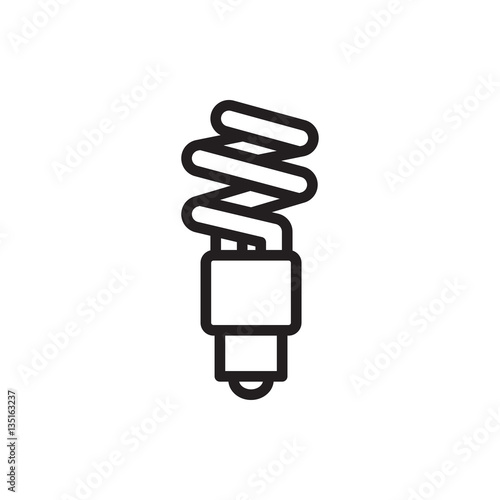 fluorescent lamp icon illustration