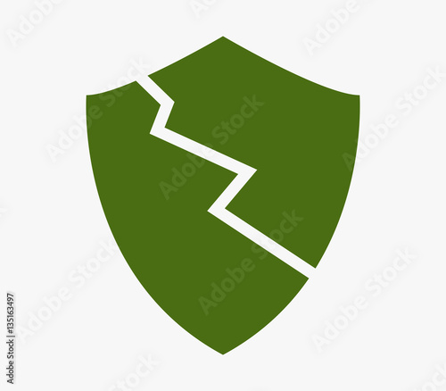 icon broken shield
