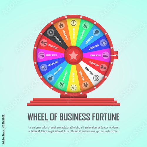 Wheel of fortune infographic design element