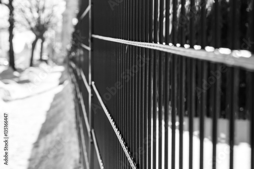 fence in closeup