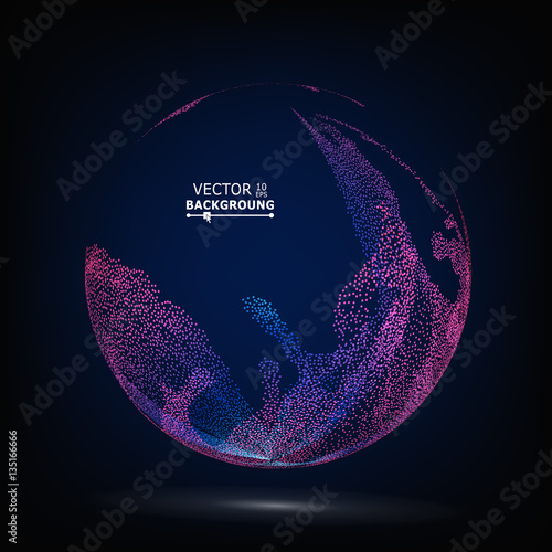 Colorful Sphere Composition Vector. Glowing Abstract Background photo