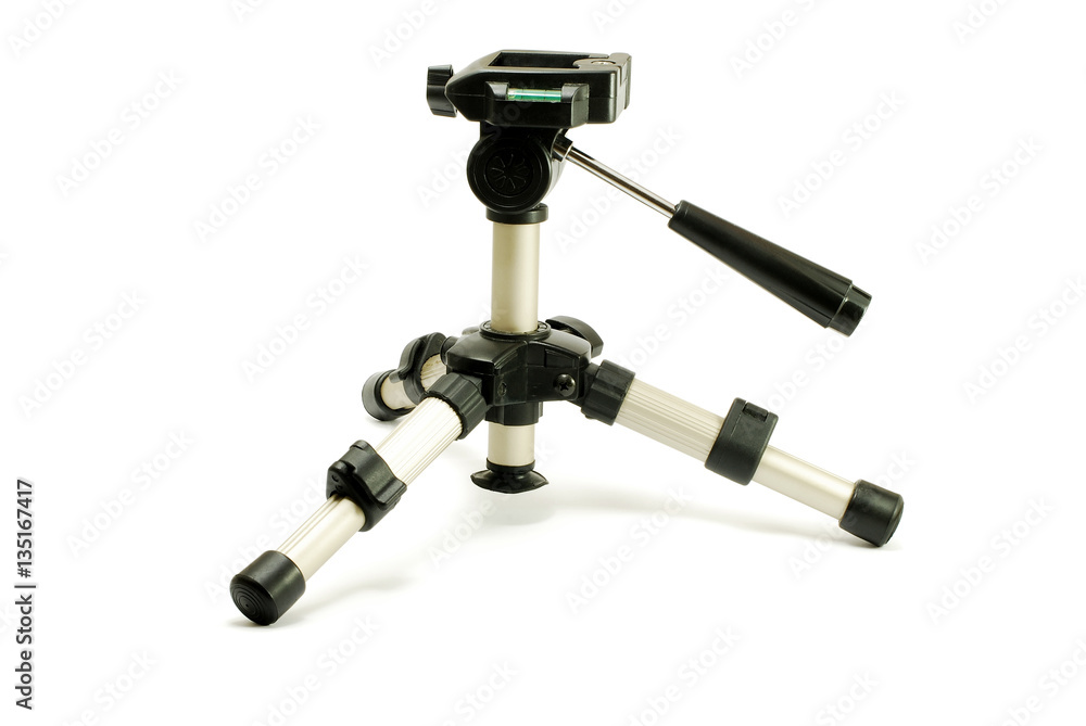 Black small tripod isolated on white Black small tripod isolated on white